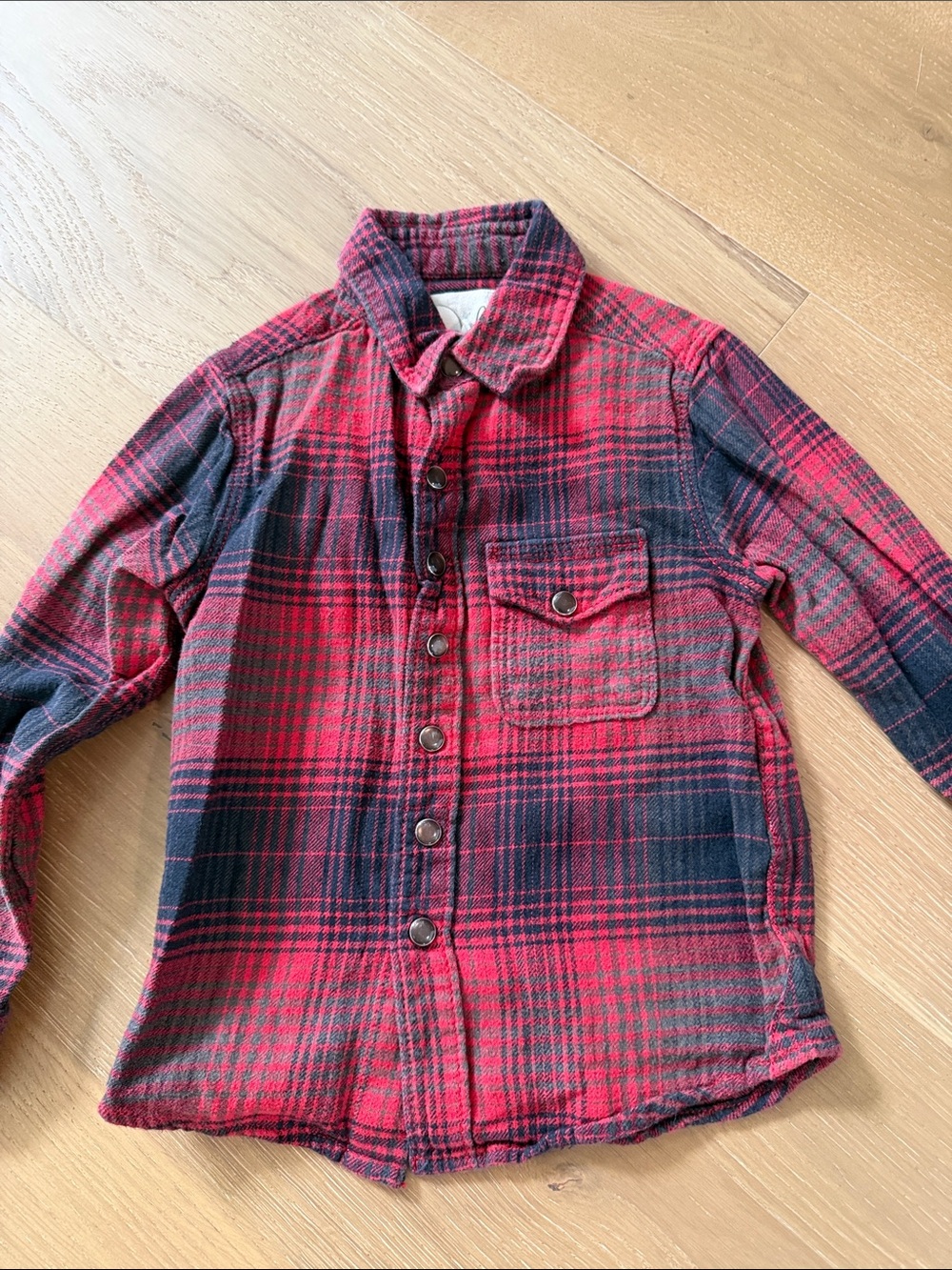 Peek Red and Black Plaid Button-Down Shirt